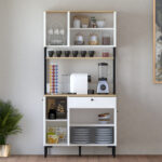 Kitchen cabinet Lenner white-sonoma 90x45x184cm - Image 2