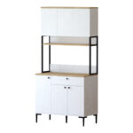 Kitchen cabinet Lenner white-sonoma 90x45x184cm