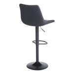 Bar stool Libra pu-metal in black color 49x55x115cm - Image 2