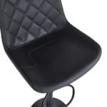 Bar stool Libra pu-metal in black color 49x55x115cm - Image 6