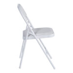 Foldable chair Niro pu-metal in white color 46x46x79cm - Image 3