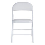 Foldable chair Niro pu-metal in white color 46x46x79cm - Image 4