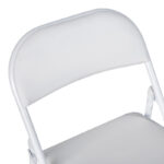 Foldable chair Niro pu-metal in white color 46x46x79cm - Image 5
