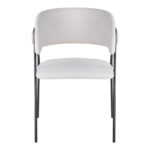 Armchair hair Rachele I beige fabric-black metal leg 52x65x79cm - Image 4