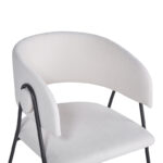 Armchair hair Rachele I beige fabric-black metal leg 52x65x79cm - Image 5