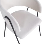 Armchair hair Rachele I beige fabric-black metal leg 52x65x79cm - Image 6