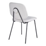 Chair hair Pietro I beige fabric-black metal leg 45x55x82.5cm - Image 2