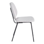 Chair hair Pietro I beige fabric-black metal leg 45x55x82.5cm - Image 3