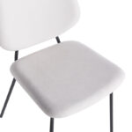 Chair hair Pietro I beige fabric-black metal leg 45x55x82.5cm - Image 6