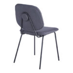 Chair hair Pietro I anthracite fabric-black metal leg 45x55x82.5cm - Image 2