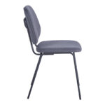 Chair hair Pietro I anthracite fabric-black metal leg 45x55x82.5cm - Image 3