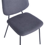 Chair hair Pietro I anthracite fabric-black metal leg 45x55x82.5cm - Image 6