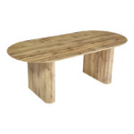 Dining table Nembou mdf in oak color 210x100x76cm - Image 3