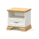 Jaden Bedroom Set with Oak Bed - White 160x200cm Set of 4pcs - Слика 3