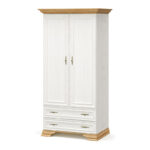 Jaden Bedroom Set with Oak Bed - White 160x200cm Set of 4pcs - Слика 4