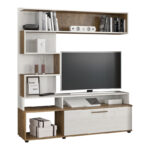 TV unit Jasper color walnut-antique white 151.5x37.5x169.5cm - Image 2