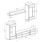Saleto living room set white 230.2x39.6x202.4cm - Image 2