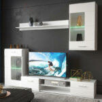 Saleto living room set white 230.2x39.6x202.4cm