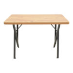 Vertex table oak with black metal legs 110x70x72cm - Image 2