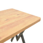 Vertex table oak with black metal legs 110x70x72cm - Image 4
