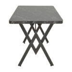Vertex table black marble effect with black metal legs 110x70x72cm - Image 3
