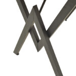 Vertex table black marble effect with black metal legs 110x70x72cm - Image 5