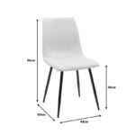 Dining table Balou-Noor set of 5 MDF black-grey D120x73cm - Image 5