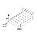 Olympus Castillo Toro Bedroom Set with Bed 160x200cm Set of 3pcs - Image 5