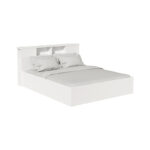 Olympus White Bedroom Set with Bed 140x200cm Set of 2pcs - Image 2