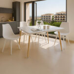 Dining Room with Gaston Chairs White and Natali Table White 120x80x76cm Set of 5pcs