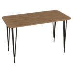 Dining Room with Gaston Chairs black and Polkan Oak Table 120x60x73cm Set of 5pcs - Image 5