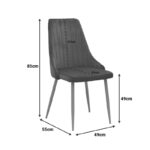 Dining Room with Azori Dark green Chairs and Antoro Glass Table D80x75cm Set of 3pcs - Image 5