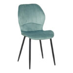 Dining Room with Jelour Pistachio Chairs and Orbital Black Table Φ120x76 Set of 5pcs - Image 3