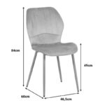 Dining Room with Jelour Pistachio Chairs and Orbital Black Table Φ120x76 Set of 5pcs - Image 5