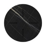 Relian table top HPL black marble look D69cm 12mm thick - Image 3