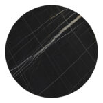 Relian table top HPL black marble look D80cm 12mm thick