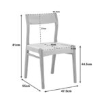 Chair Karlinda natural beech wood-natural color rope 47.5x55x81cm - Image 2