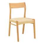 Chair Karlinda natural beech wood-natural color rope 47.5x55x81cm