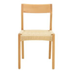 Chair Karlinda natural beech wood-natural color rope 47.5x55x81cm - Image 5
