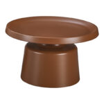 Coffee table Ginoze metal in brown color D70x42,5cm - Image 3