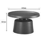 Coffee table Ginoze metal in brown color D70x42,5cm - Image 4