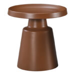 Side table Ginoze metal in brown color D50x50.5cm - Image 2