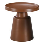 Side table Ginoze metal in brown color D50x50.5cm - Image 3