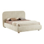 Bed Salena beige fabric 160x200cm