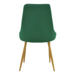Chair Azori velvet green fabric with natural color metal leg 49x55x85cm - Image 5