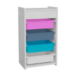 Cabinet with baskets Toily multicolor 45x30x75cm