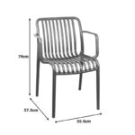 Armchair Zoi pp in dark green shade 55.5x57.5x79cm - Image 5