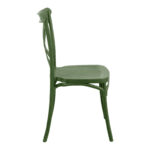 Stackable Crossie chair pp in dark green shade 38x46.5x82cm - Image 4
