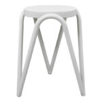 Stool Serzona pp in white color D27x45.5cm
