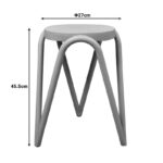 Stool Serzona pp in cappuccino color D27x45.5cm - Image 3